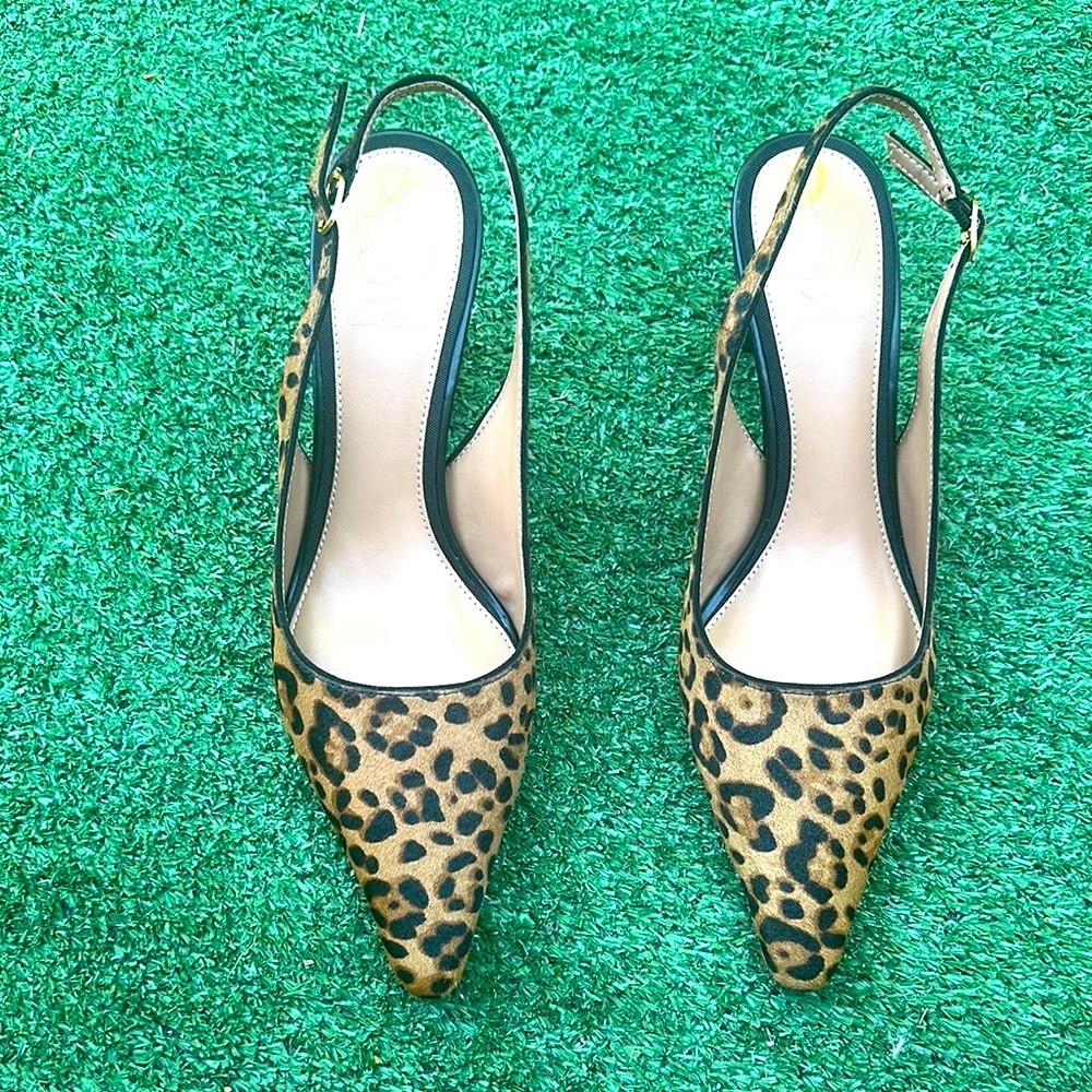 Sam Elderman | Leopard Print Slingback 3-Inch Hee… - image 2